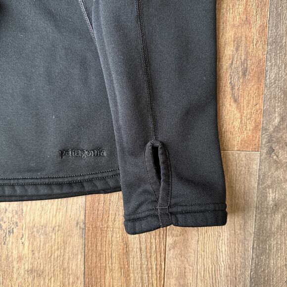 Vintage 90s Patagonia Jacket Women's Small Black Polartec Fleece 1/4 Zip 5372 - Picture 4 of 14